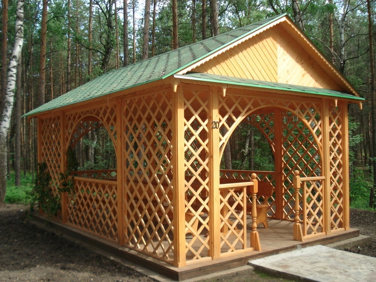  деревянные беседки, виды