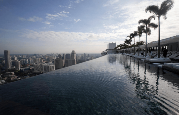 Крыша отеля Marina Bay Sands в Сингапуре