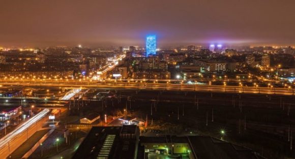 Вид с башни Лидер в Санкт-Петербурге
