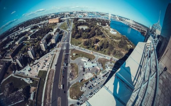 Вид с крыши ЖК Александр Невский в Санкт-Петербурге