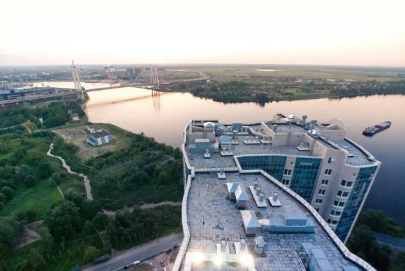 Вид с крыши ЖК Александр Невский в Санкт-Петербурге