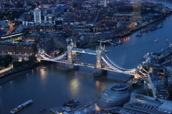 Вид с The Shard London Bridge в Лондоне